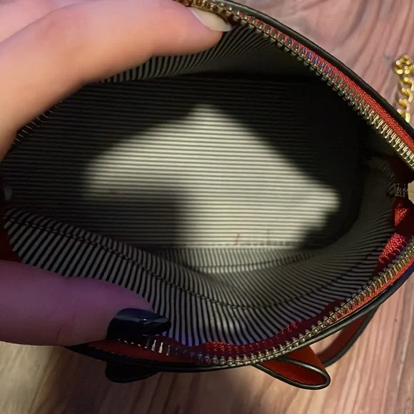 NWOT, Faux Leather, Bright Red Purse. - Picture 2 of 2